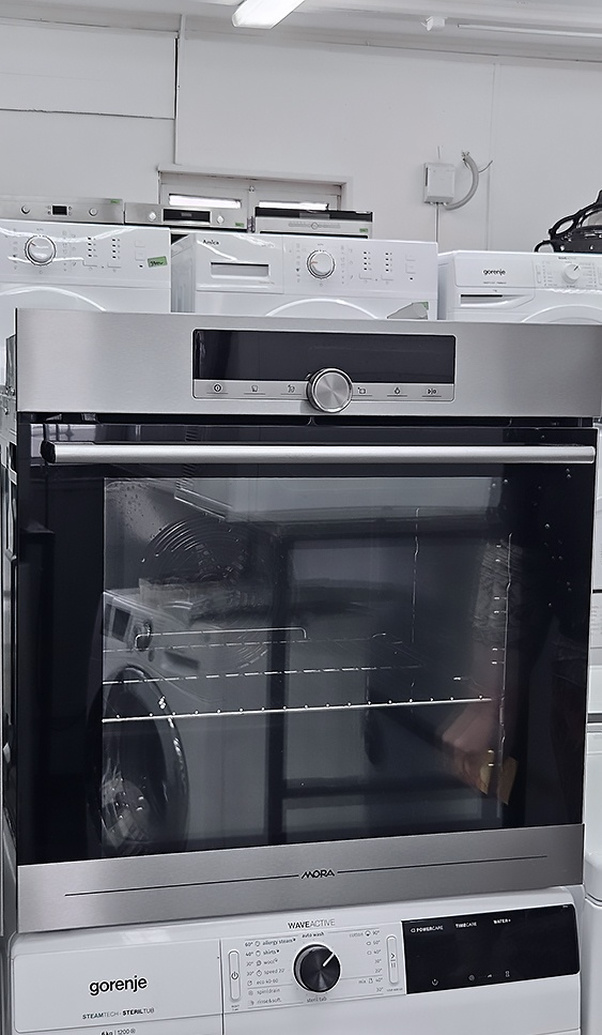 Horkovzdušná trouba MORA, gril, design: nerez – Samostatné vestavné trouby | Elektro Bazar Liberec